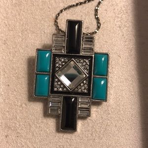 Turquoise and Black Necklace